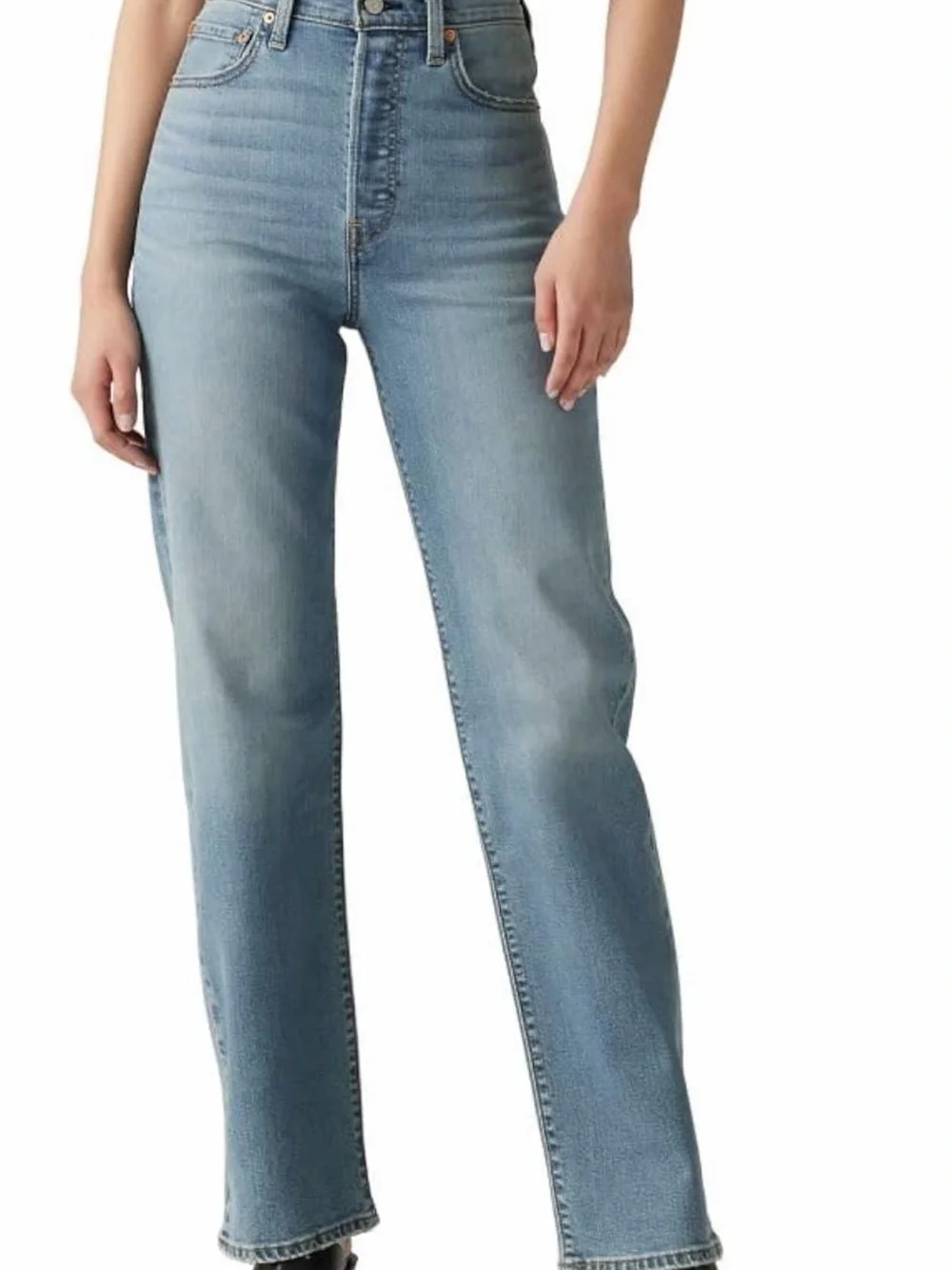 Levi’s Ribcage Straight Full Length Jeans - Picture 1 of 4